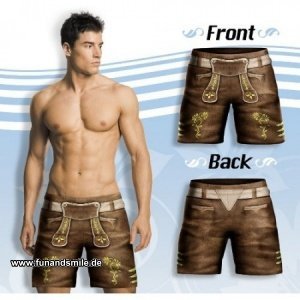 Badehose als Bayerische Lederhose