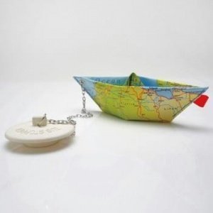 Badewannenstöpsel Papierschiff