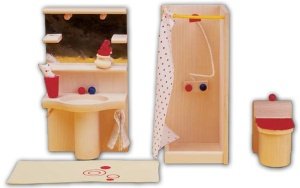 Badezimmer für Puppenhaus "Rustikal"