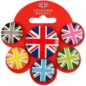 Badges "Union Jack", 6er-Set