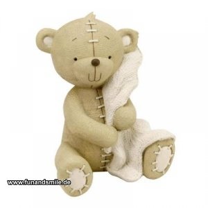 Bärchen Spardose  mit Decke  - Crem