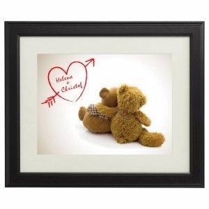 Bärenbild mit Herz - personalisiert