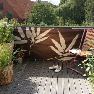 Balkon-Banner Bambus, braun