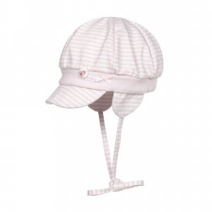 Ballon-Bindemütze2440 weiss/ro