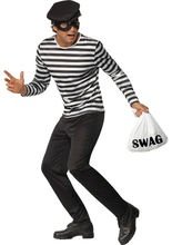 Bankräuber Räuber Kostüm schwarz-weiss