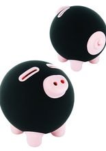 Bankräuber Sparschwein Spardose schwarz-
