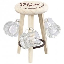 Barhocker-Geschenkidee mit 3 Schnapsgläs