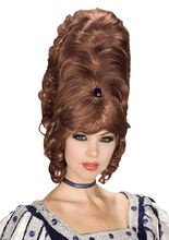 Barock-Perücke Hochsteckfrisur Damen rot