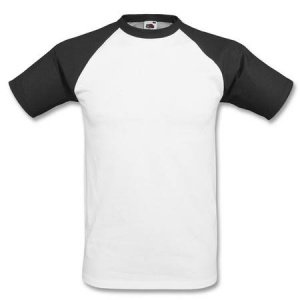 Baseball T-Shirt weiss/schwarz