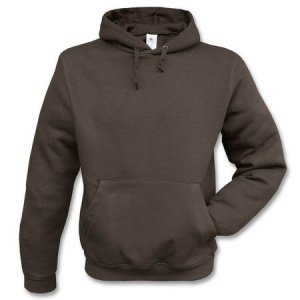 Basic Kapuzen Pullover braun