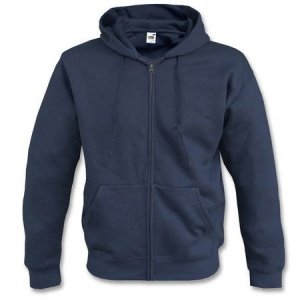 Basic Kapuzenpullover mit Zip navy