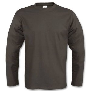 Basic Langarm Shirt braun