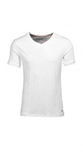 Basic Slub-Jersey V-T-Shirt