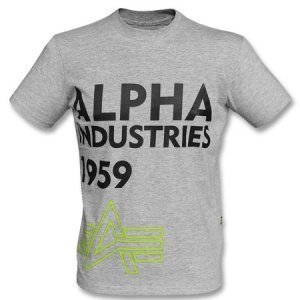 Basic T Print 13 grey heather