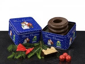 Baumkuchen in Weihnachtsdose