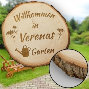 Baumscheibe mit Gravur - Garten