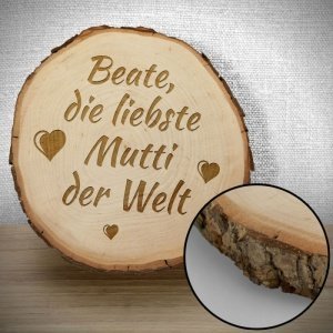 Baumscheibe mit Gravur - Mutti