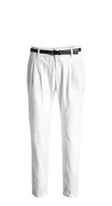 Baumwoll-Chino m. Gürtel