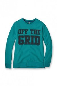 Baumwoll Flockprint Sweatshirt