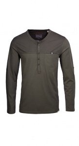 Baumwoll Heavy Jersey Henley