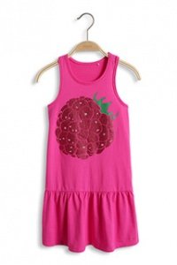 Baumwoll Jersey Glitter Print Kleid