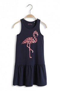 Baumwoll Jersey Glitter Print Kleid