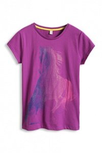 Baumwoll Jersey Glitter-Print T-Shirt