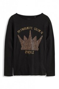 Baumwoll Jersey Glitter Print T-Shirt