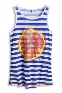 Baumwoll Jersey Glitter-Print Tank