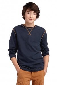 Baumwoll Jersey Langarmshirt