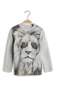 Baumwoll Jersey Longsleeve mit Print