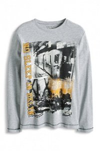 Baumwoll Jersey Longsleeve mit Print