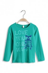 Baumwoll Jersey Longsleeve mit Statement