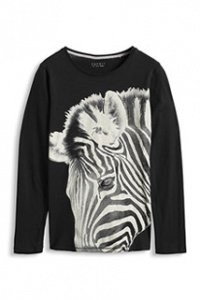 Baumwoll Jersey Longsleeve mit Tier-Prin