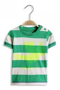 Baumwoll Jersey Streifen T-Shirt