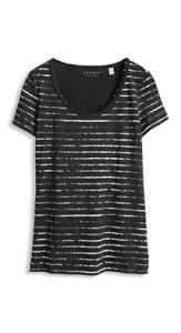 Baumwoll Jersey Streifen T-Shirt