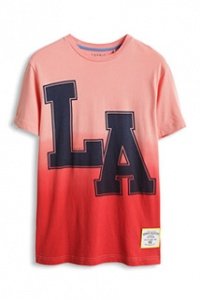 Baumwoll Jersey T-Shirt mit Farbverlauf