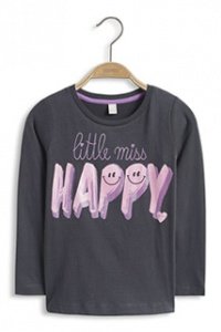 Baumwoll Jersey T-Shirt mit Glitter-Prin