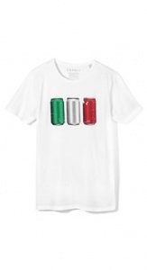 Baumwoll Jersey T-Shirt mit Landesfarben