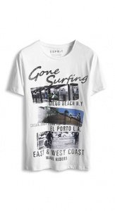 Baumwoll Jersey T-Shirt mit Print