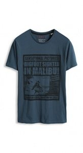 Baumwoll Jersey T-Shirt mit Schlagzeile