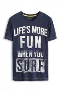 Baumwoll Jersey T-Shirt mit Statement