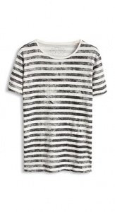 Baumwoll Jersey T-Shirt mit Streifen-Pri