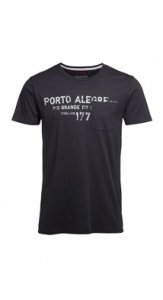 Baumwoll Jersey T-Shirt mit Tasche