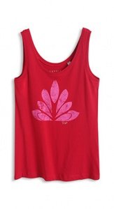 Baumwoll Jersey Tank mit Print