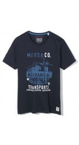 Baumwoll Jersey Used-Print T-Shirt