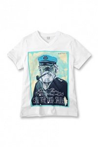 Baumwoll Jersey V-Shirt