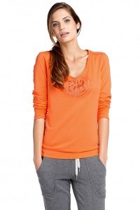 Baumwoll Jersey V-Shirt