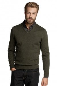 Baumwoll/Lycra® V-Pulli