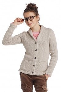 Baumwoll-Mix Grobstrickjacke